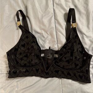 Victoria’s Secret V wire long line flocked Bralette